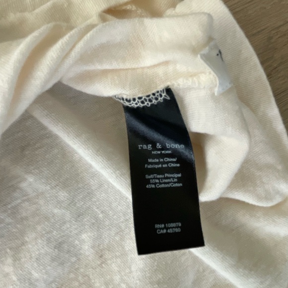 Rag & Bone men’s cream linen cotton blend button up - size XXL - Picture 4 of 7